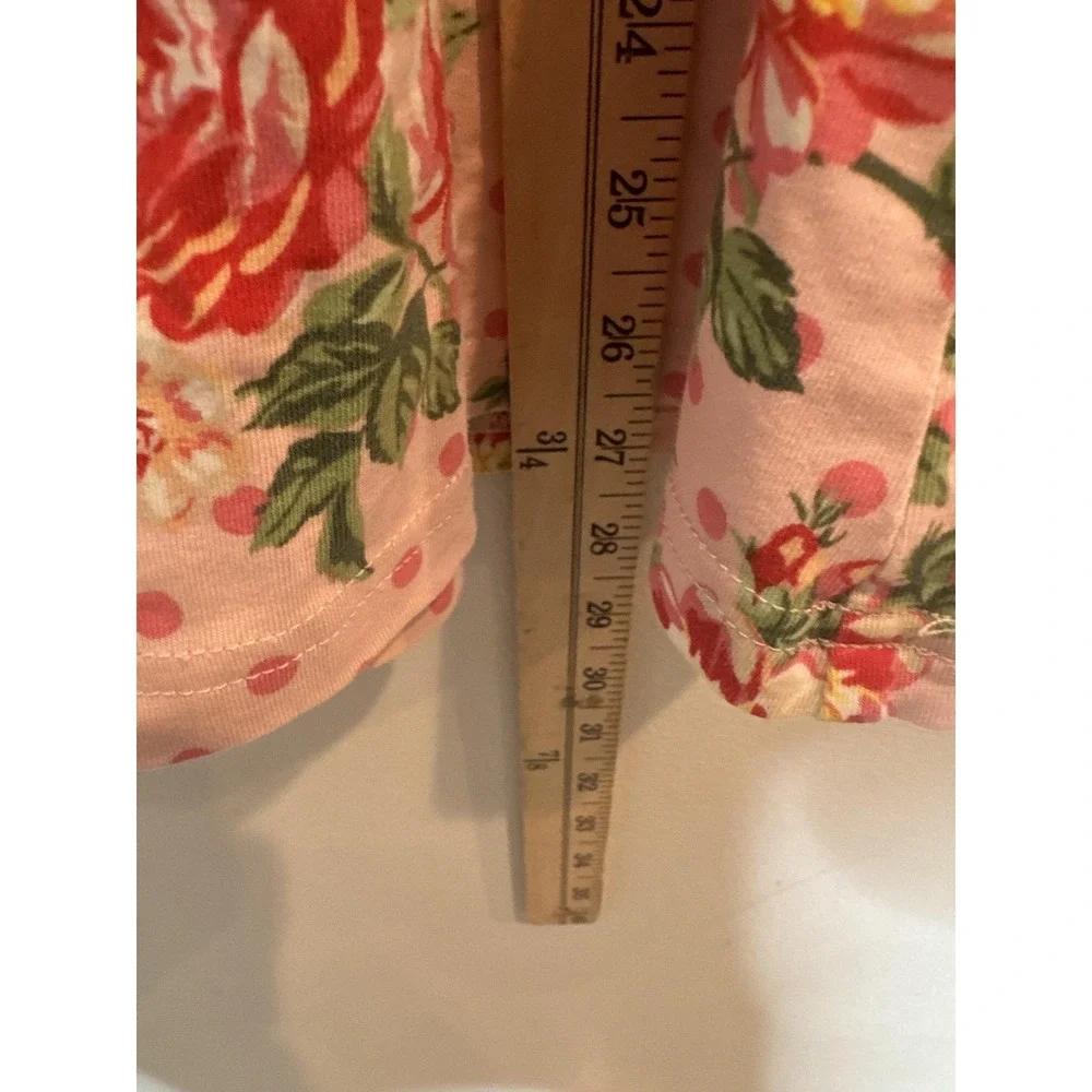 Matilda Jane Dress Girls 8 Pink Floral Polka Dot Short Sleeve Pockets Knit